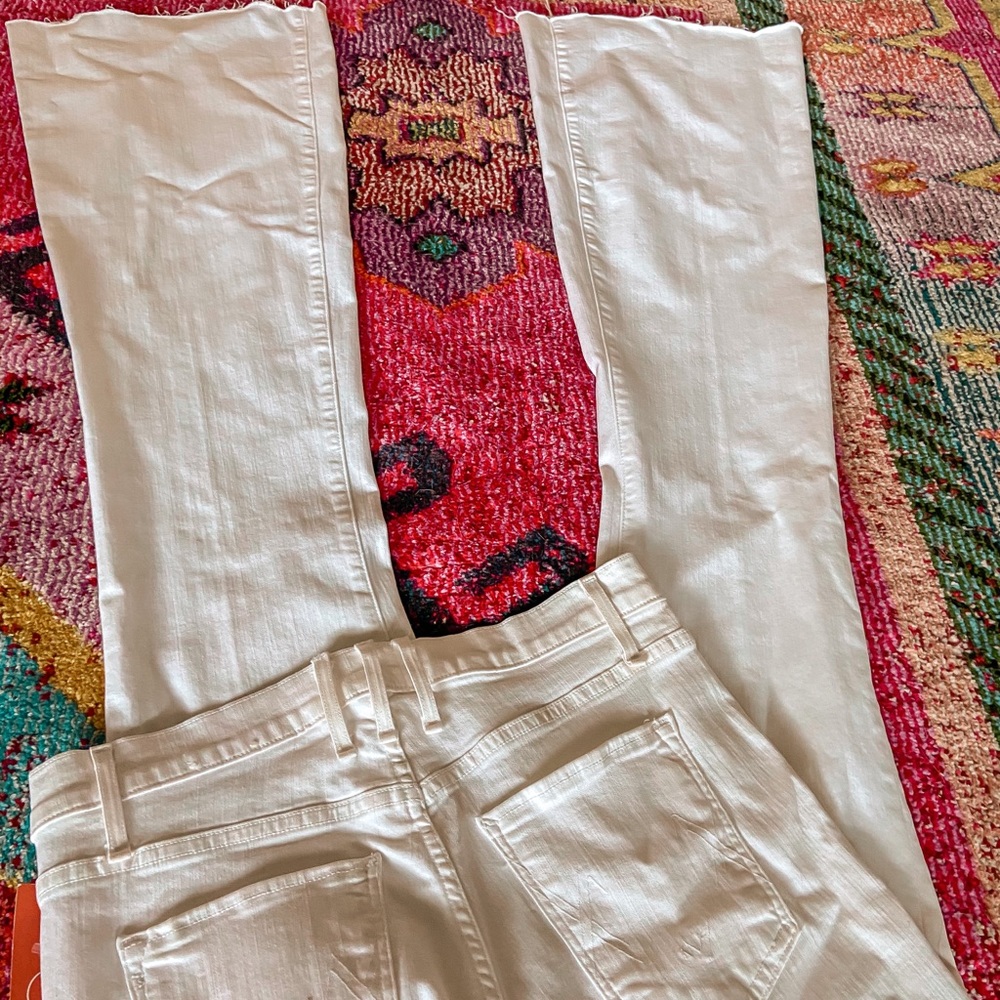 White bell bottom jeans